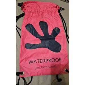 geckobrands Waterproof 10L Drawstring Bag Pink And Black
